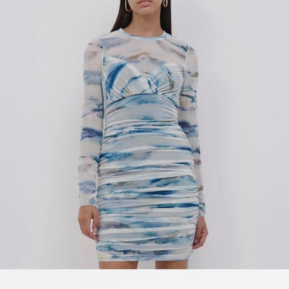 Simkhai Nica Mesh Tie Dye Dress brand new with tags